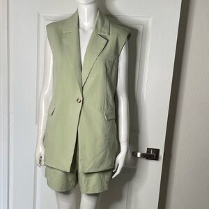 Flawless Blazer Vest & High Waisted Shorts Set
